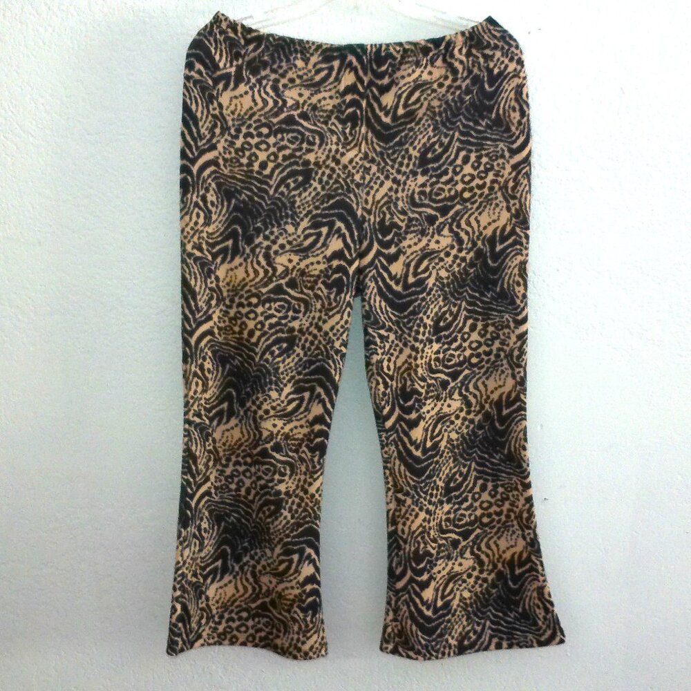 Hiatus, Yellow/black animal prints cropped pants,